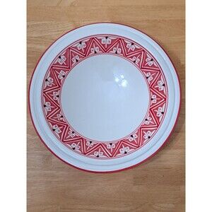 Le Souk Ceramique Red Nejma Large Serving Bowl 13.75" Hand Painted in Tunisia